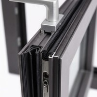 Fenêtre pliante en alliage d'aluminium série SOL 55, insonorisée, triple vitrage isolant, taille personnalisée, certifiée Energy Star, minimaliste