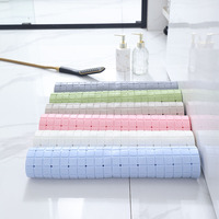 Tapis de bain antidérapant en PVC solide pliable 36x68cm/14x26inch, robuste, écologique, avec ventouses, pour bain et douche