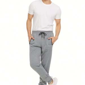 Personalizado Jogging en blanco de gran tamaño Joggers pantalones de algodón hombres bordado francés Terry Puff estampado pista hombres pantalones de chándal holgados - Product Image 5