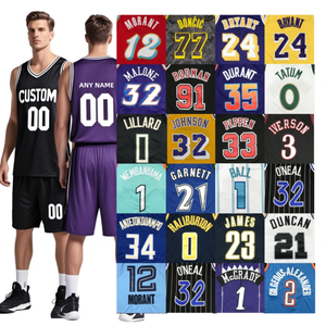 2025 haute qualité rétro personnalisé Bibby <span class=keywords><strong>Harden</strong></span> Murray Mutombo Anthony Curry Bryant <span class=keywords><strong>James</strong></span> chemise porter Kit maillots de basket-ball pour hommes - Product Image 2