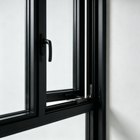 Fenêtre en aluminium à isolation thermique, profil ultra fin, résistante aux ouragans, double vitrage, insonorisée, cadre minimaliste, taille personnalisée