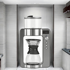 Machine à café intelligente moderne automatique à filtration en acier inoxydable, programmable, autonettoyante, pour hôtel et usage domestique extérieur - Product Image 3