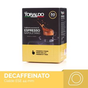 Toraldo Descafeinado, Juego de 50 Cápsulas Reutilizables de Café de 44 mm con Tapa, Material de Papel, 0.14/ Cápsula - Product Image 1