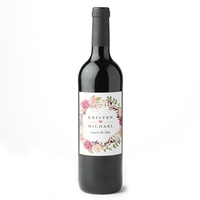 Etiqueta de vino tinto privado personalizada al por mayor, etiqueta de vino de whisky de color negro clásico de estilo de precio de la India