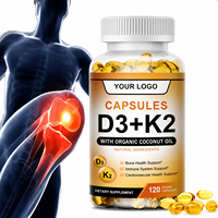 Gélules végétaliennes de Vitamine D3 K2 Calcium Magnésium pour la santé osseuse, soutien immunitaire amélioré, complément nutritionnel halal pour adultes, OEM