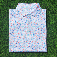 Polo de Golf Dry Fit pour Enfants et Hommes en Polyester Tricoté à Rayures Unies ou à Motif Sublimé, avec Logo Personnalisé Imprimé ou Brodé