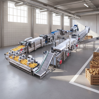LTK Volledig Automatische Elektrische Industriële Fruit- en Groente-Frites Productielijn Multi-Voltage Aangepaste Capaciteit Diepvries