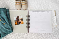 Journal en lin relié bébé livre Journal mémoire nouveau bébé cadeau douche grossesse livre