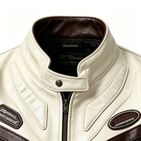 Veste en cuir pour motard tout-terrain sur mesure OEM ODM, design original haut de gamme, manteau extérieur élégant pour homme