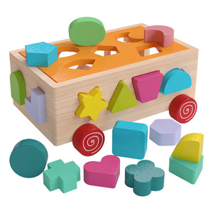 Trẻ Em Giáo Dục Bằng Gỗ Xây Dựng Khối Hình Dạng Phù Hợp Với Giác Ngộ Hình Học Hình Dạng Hộp Đầu Học Tập Bé Đồ Chơi - Product Image 6