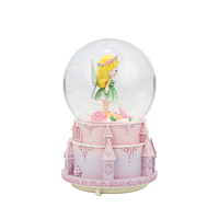 Figurines de fées enchanteresses Globe d'eau de château-Design artisanal exquis pour décor de Noël et scènes de cadeaux Artisanat en résine