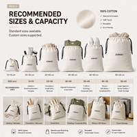 Sac à bijoux en toile de coton avec cordon de serrage, personnalisé avec logo, pour emballage, sac de shopping, sac anti-poussière, sac cadeau pour bijoux 2026
