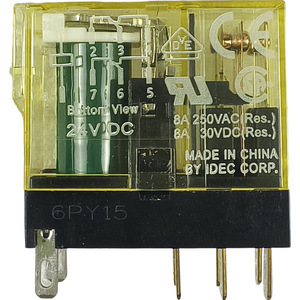 Relé miniatura IDEC 6PY15 DC24V DPDT de 8 pines, relé electromagnético de uso general, fabricado en China. - Product Image 1