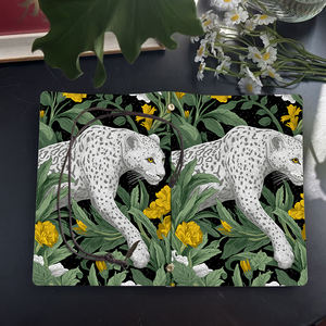 Cuaderno A6, una necesidad para estudiantes de <span class=keywords><strong>farmacia</strong></span>, dosificación y notas de información de medicamentos de leopardo con flores amarillas, hojas verdes Pri - Product Image 4