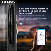 Serrures de porte extérieures intelligentes Tolink en aluminium coulissantes, étanches, avec reconnaissance faciale, empreinte digitale par veine palmaire et code numérique