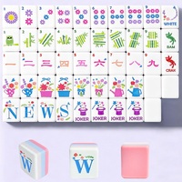 Tuiles de jeu de Mahjong américain standard, 160 pièces, en acrylique, magnétiques, durables, écologiques, haute transparence, portables, pour 4 joueurs, intérieur