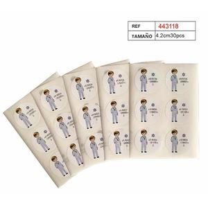 PEGATINA Pegatinas Religiosas Elegantes de 4.2 cm, 30 Unidades, para Primera Comunión, Decoración para Eventos - Product Image 1