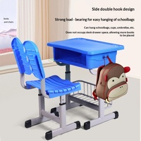 Ensemble chaise et bureau pour étudiants, réglable en hauteur et personnalisable, pour les salles de classe des écoles primaires et secondaires, mobilier ergonomique avec structure en acier, OEM