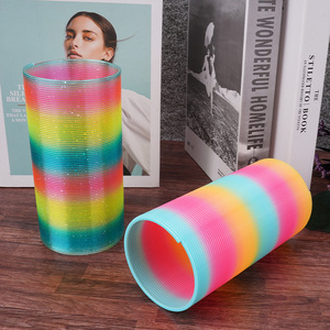 15cm X 15cm Colorful Large Jumbo Magic <strong>Slinkying</strong> Spring Coil Rainbow Oil <strong>Toy</strong> - Product Image 4