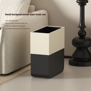 Leasylife - Cubo <span class=keywords><strong>de</strong></span> <span class=keywords><strong>Basura</strong></span> Decorativo Ecológico <span class=keywords><strong>de</strong></span> Metal <span class=keywords><strong>de</strong></span> Doble Color <span class=keywords><strong>de</strong></span> 15 L, Tapa Abierta, Estilo Chino Simple, Venta al por Mayor para el Hogar, Hotel, Casa <span class=keywords><strong>de</strong></span> Huéspedes - Product Image 1