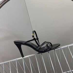 Sandales de marque en cuir véritable de qualité supérieure, nouveau style, pour femmes chinoises matures, talons hauts sexy, sandales 2024 pour femmes et dames - Product Image 6
