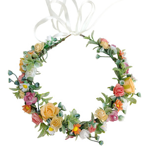 Couronne <span class=keywords><strong>de</strong></span> mariée en fleur pour femme, couronne, accessoire <span class=keywords><strong>de</strong></span> photos, mariage, Festivals, - Product Image 1
