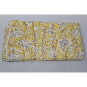 Cubrecama y Colcha Estilo Bohemio Kantha, Hechos a Mano, de Algodón Estampado, Lavables, Suaves, Ecológicos, Decoración para el Hogar, Regalo de Inauguración - Product Image 2