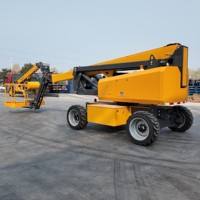 Plateforme de travail aérienne articulée autopropulsée de 22 m, capacité de charge de 250 kg, nacelle hydraulique compacte pour travaux de construction en espace restreint