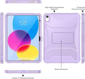 Funda para iPad 11. ª generación 11 pulgadas 2025, para iPad 10. ª generación 10,9 pulgadas <span class=keywords><strong>2022</strong></span>, funda protectora resistente de cuerpo completo - Product Image 3