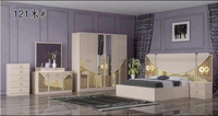 Prix d'usine 6 pièces MDF bois chambre Suite rangement personnalisable et armoire commode pour la maison hôtel ou villa