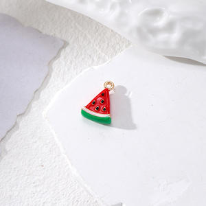 Accessoires de bricolage pour enfants D170, plaqué or, émail coloré, PVD, charme en forme de homard, de crabe, de poivre pour la fabrication de bijoux - Product Image 3