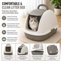 Bac à litière d'angle pour chat en plastique, gain de place, plateau de toilette à bords hauts, design rectangulaire, écologique, nettoyage facile, pour animaux de compagnie d'intérieur