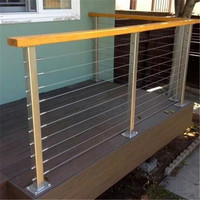 DAIYA intérieur balustrade avec 304s.s fil conception câble de garde-corps en acier brossé post