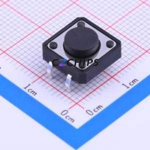 TSA121G50-250 Tactile Switch Through hole Component (THT) Switch Single Pole Single Throw Round Button 2.5N Through Hole - Product Image 1