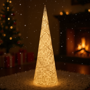 Homeera <b>Light</b>-up Christmas <b>Tree</b> 16x16x60cm <b>LED</b> Warm White Indoor Standing Decorative <b>Tree</b> Battery Operated - Product Image 2