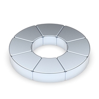 Aimant en néodyme Couplage BLDC Ventilateur de plafond Aimant de puissance en zinc galvanisé Application industrielle Service de traitement de flexion