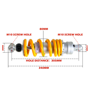 Nuevos muelles amortiguadores traseros de 340MM para <span class=keywords><strong>HONDA</strong></span> NC700X/NC700S 2012-2017 NC750X/<span class=keywords><strong>NC750D</strong></span>/NC750 NTEGRA CB500X/CB500F 750 Lb nuevo - Product Image 2