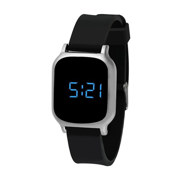 Stainless Steel Back Water Resistant Digital Customize Mens LED square Watches
