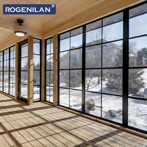 ROGENILAN Fenêtres fixes modernes <span class=keywords><strong>en</strong></span> aluminium <span class=keywords><strong>de</strong></span> grande taille, du sol au plafond, insonorisées, double vitrage Low-E, fenêtres sur mesure - Product Image 6