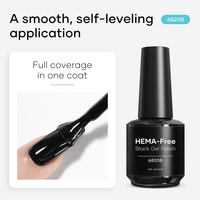 MissGel Hema sans TPO Vernis à ongles noir à haute teneur en pigment Vernis gel UV semi-permanent pour manucure française Gel à ongles sans TPO