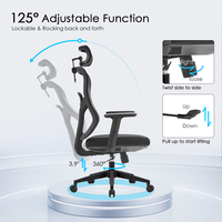 Chaise ergonomique en maille pivotante pour direction Chaise de haute qualité Ensemble table et chaises de bureau Bureau à domicile Silla Oficina