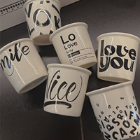 Mug en céramique personnalisé sans anse, tasse à café latte simple avec lettres, pour café