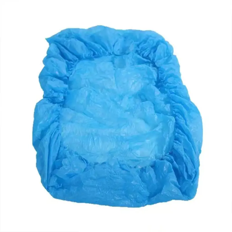 Funda de plástico impermeable para colchón CPE, cubierta de cama de uso médico, azul/blanco, Sábana quirúrgica, esterilla de transferencia desechable