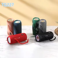 Nouvelle Enceinte Portable d'Extérieur TG227 2026 avec Lumière LED RGB, Étanche IPX4, Mini Boombox Sans Fil, Radio FM et Prise en Charge des Basses
