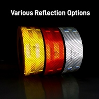 Ruban Réfléchissant Jaune de Sécurité Microprismatique Qualité Diamant pour Accessoires Auto et Camions – Autocollant Réfléchissant d'Avertissement