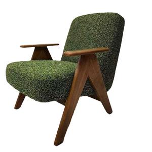 Vintage Style Single <b>Sofa</b> Chair Solid Wood Armchair Ergonomic Living Room Chair - Product Image 5