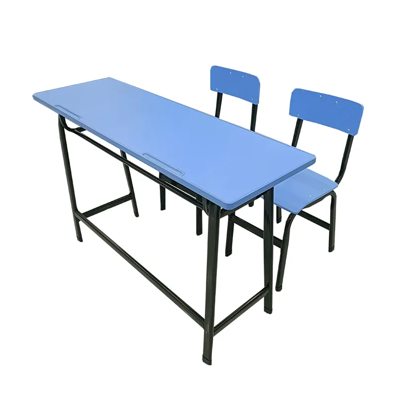 Escritorios y sillas de escuela secundaria de escuela primaria, muebles escolares de aula de fábrica, juego de escritorios y sillas de estudiantes de madera