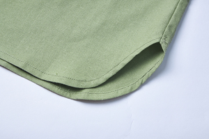 <span class=keywords><strong>Veste</strong></span> <span class=keywords><strong>de</strong></span> chef en coton et lin style Light-Food, vert olive frais, respirante, uniforme <span class=keywords><strong>de</strong></span> service <span class=keywords><strong>de</strong></span> restauration - Product Image 4