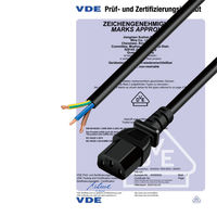 Câble d'extension de prise CEE, norme européenne, indice de protection IP20, 13A/15A, cordon d'alimentation à 3 broches, extrémité ouverte (1-2m) pour appareils électroménagers