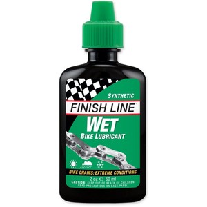 Lubrifiant pour vélo Finish Line Wet Bike 60ml Huile synthétique pour chaîne Conditions extrêmes - Product Image 1